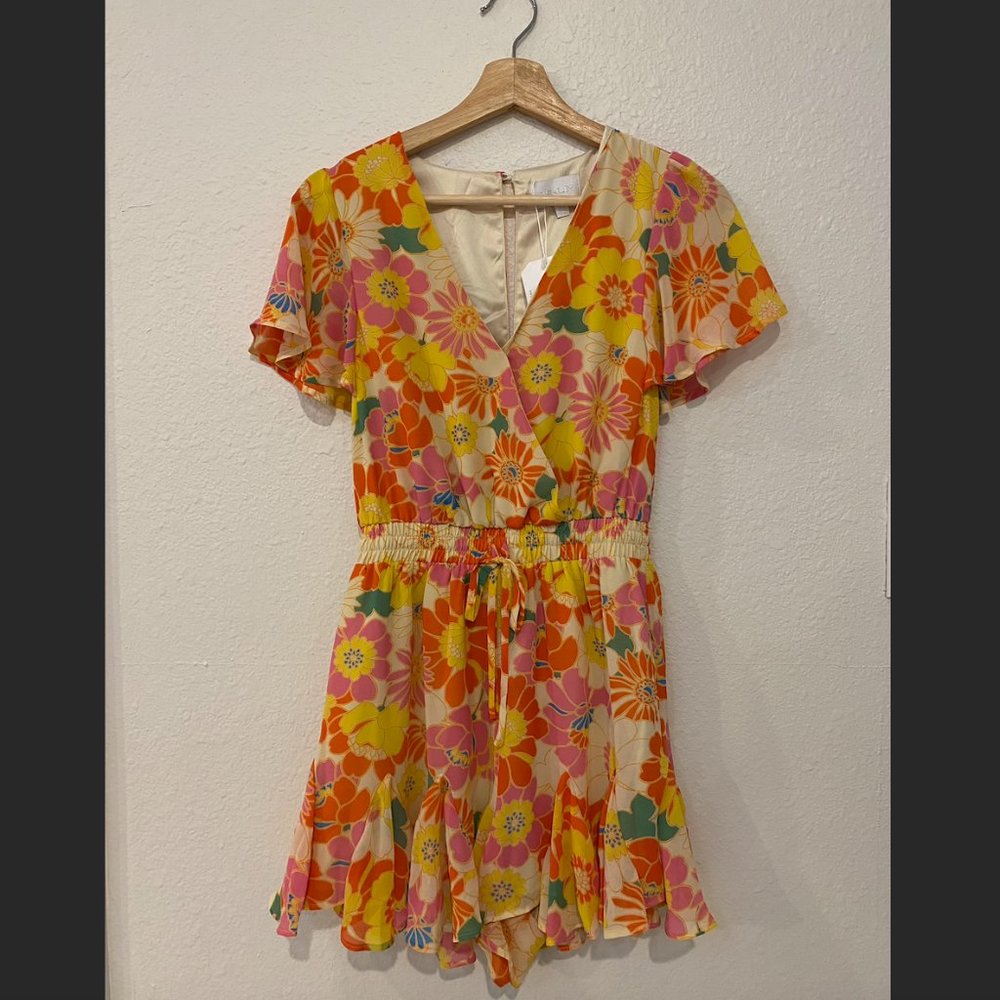 Boho Floral Romper, NWT